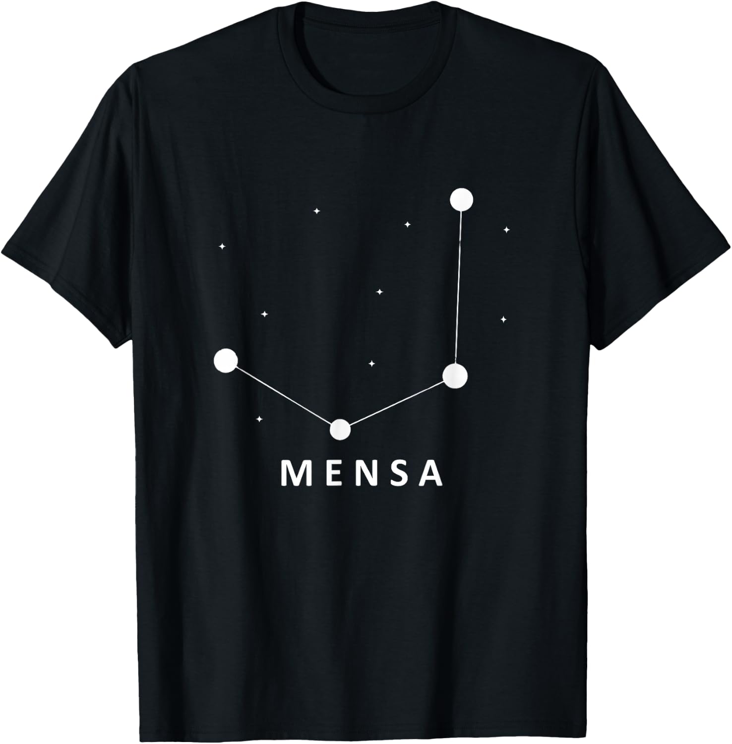 Mensa Constellation Galaxies Astrology Horoscope T-Shirt - T-Shirt | Black