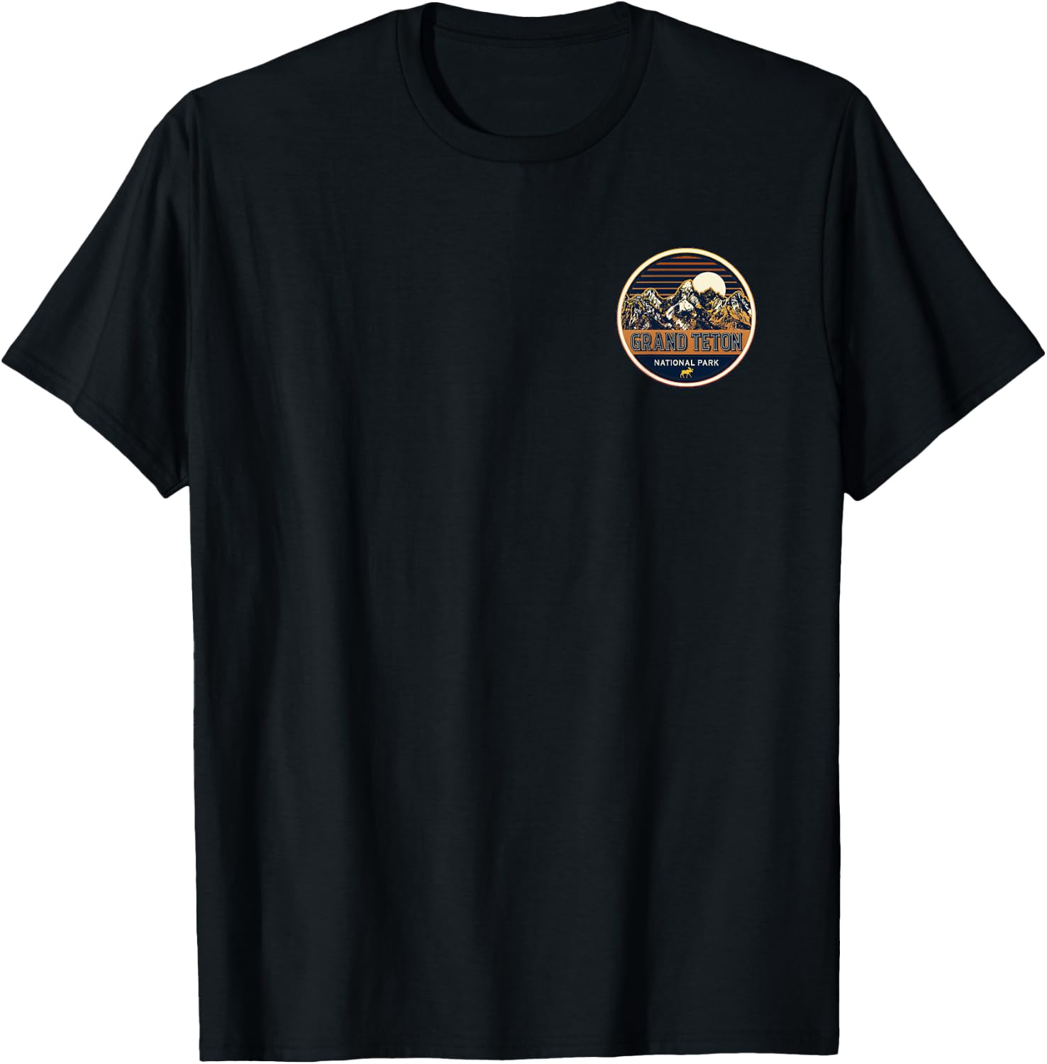 Grand Teton National Park Vintage T-Shirt - T-Shirt | Black