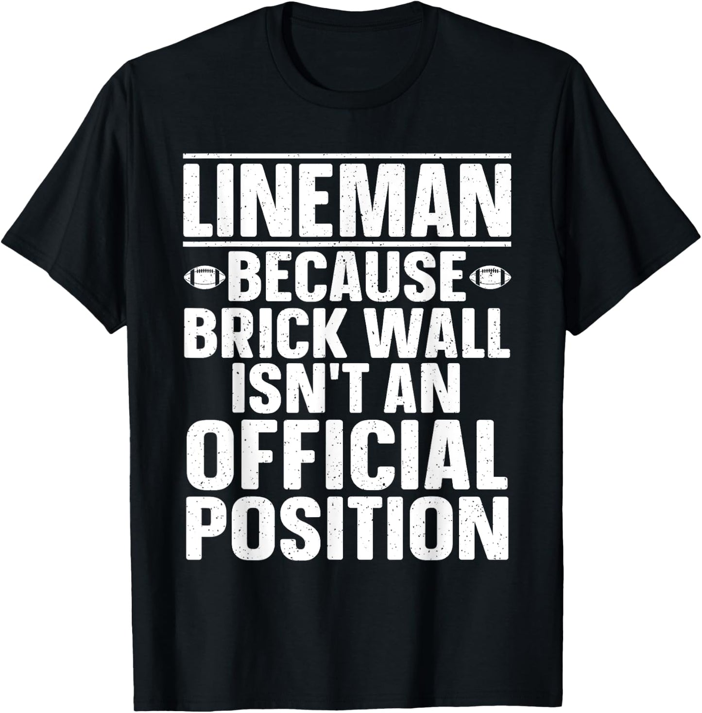 Lineman Football Art Women Football Player Lineman T-Shirt - T-Shirt | Black