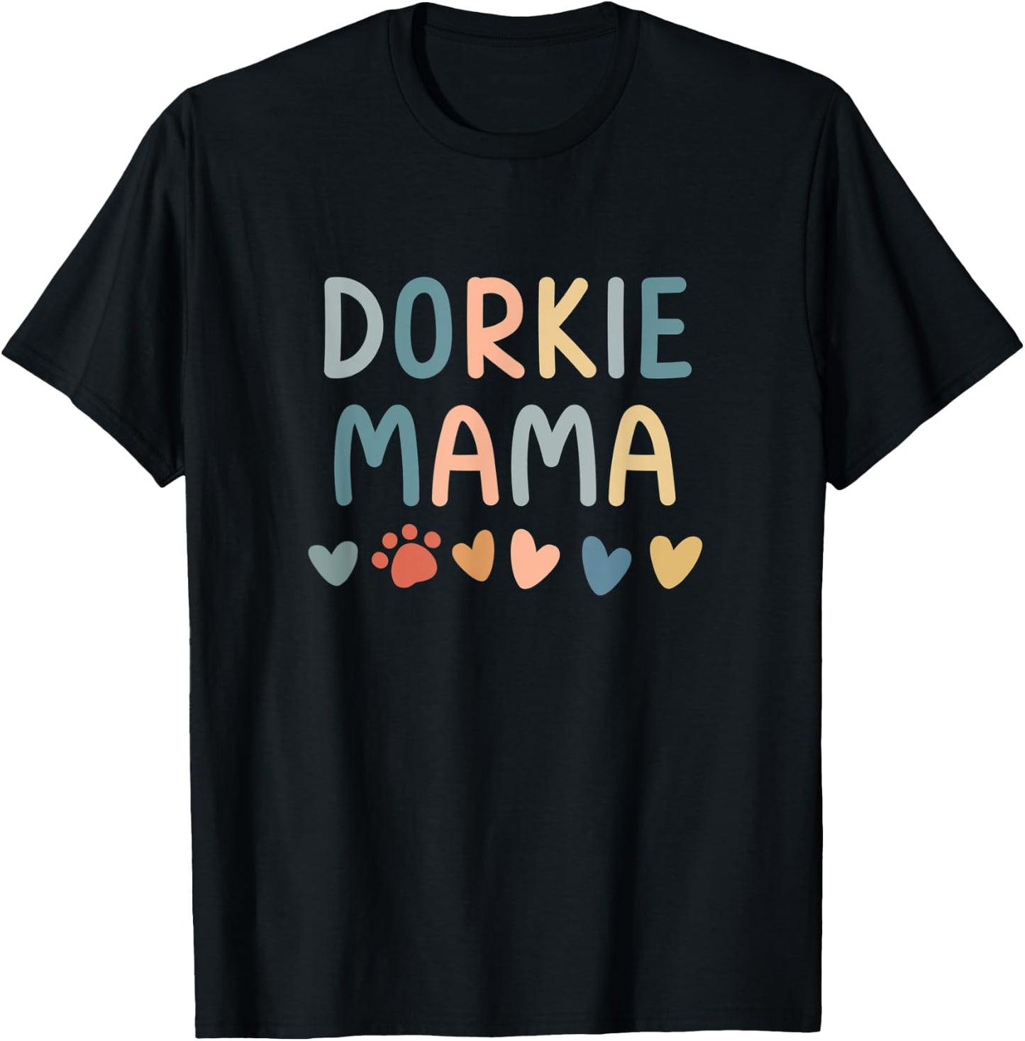 Dorkie Mama Dog Mom Women T-Shirt - T-Shirt | Black