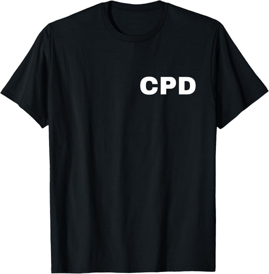 CPD Chicago Police Department Uniform On Duty FRONT PRINT T-Shirt - T-Shirt | Black
