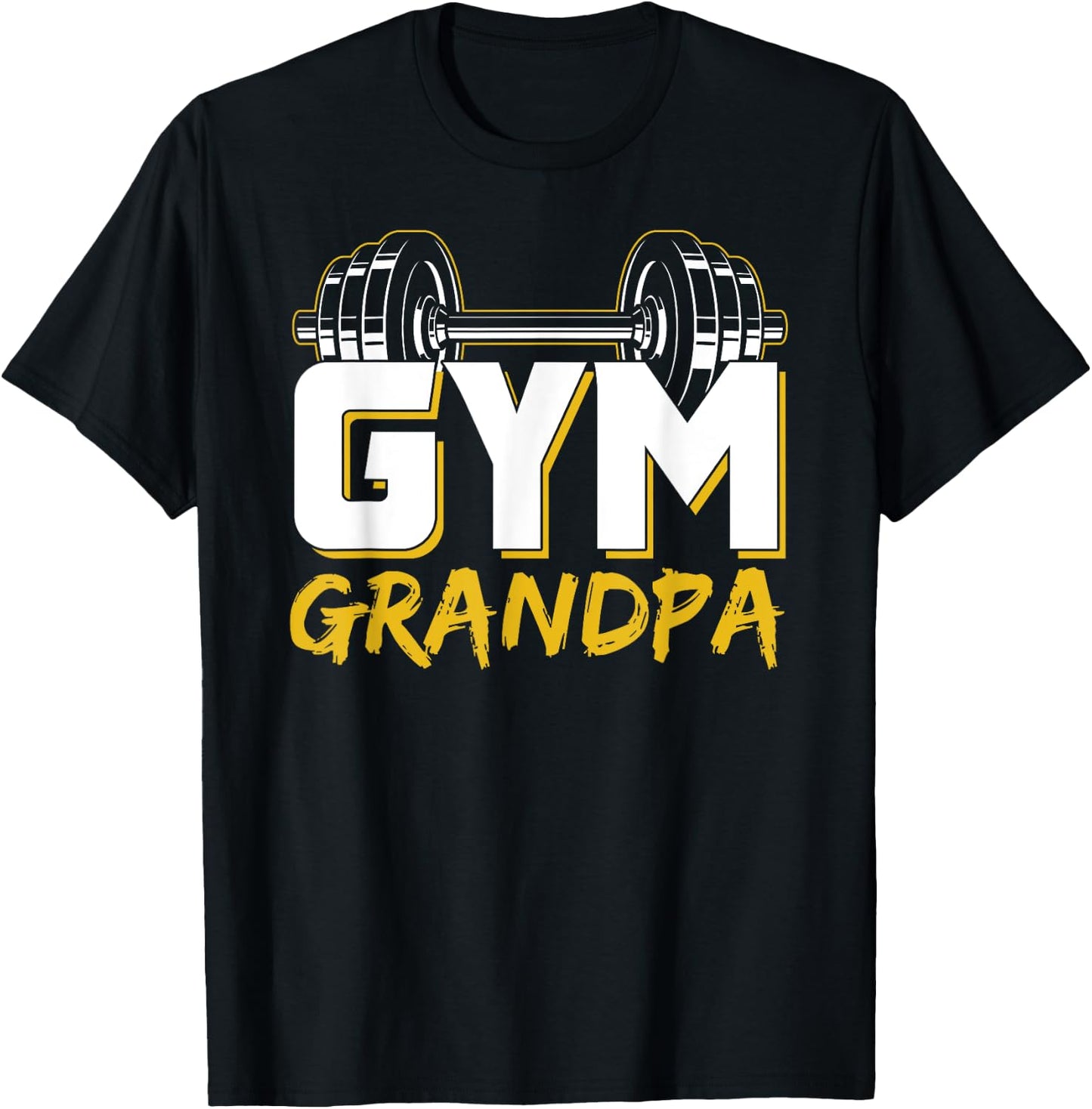 Gym Grandpa Workout Training Fitness Weightlifting Granddad T-Shirt - T-Shirt | Black