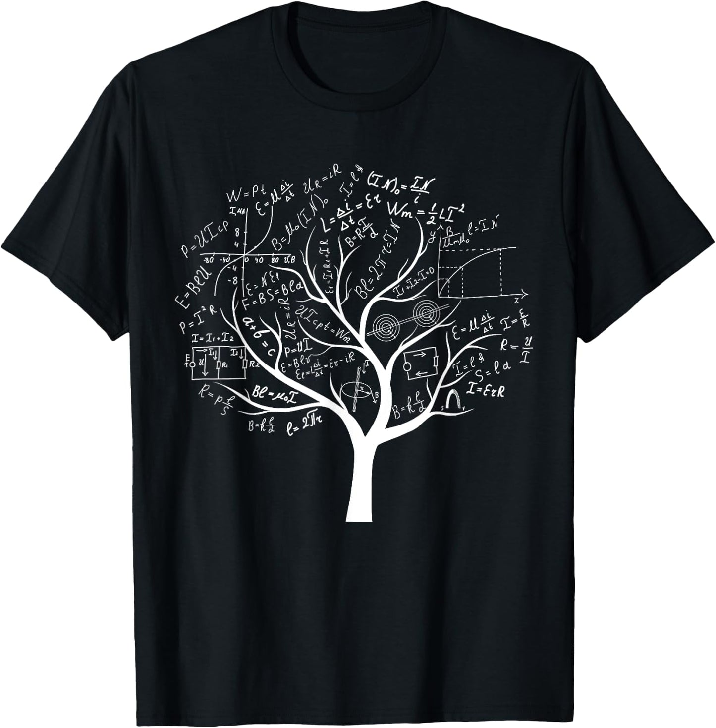 Funny AP Calculus Algebra Tree Math Teacher Nerd Geek T-Shirt - T-Shirt | Black