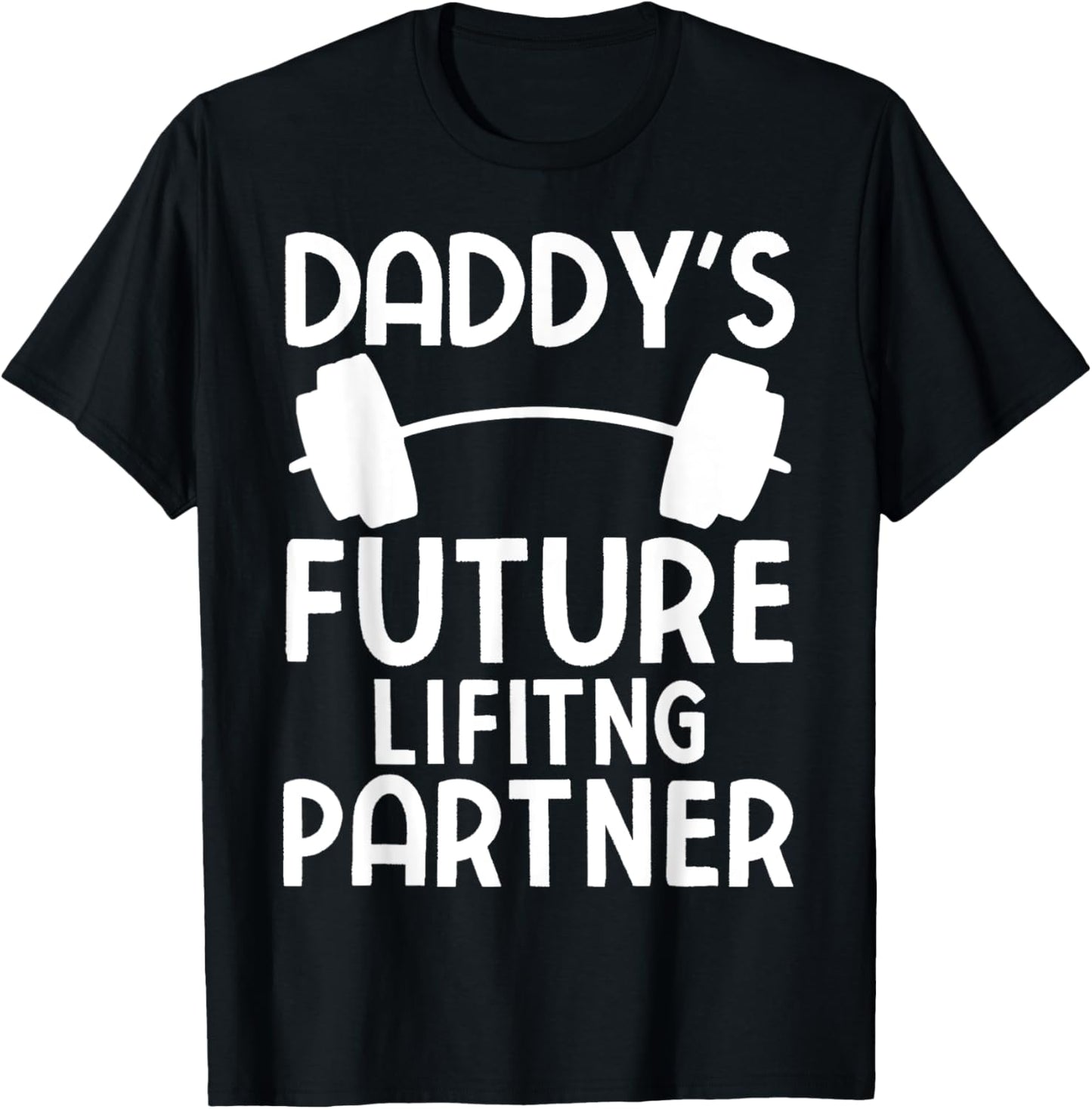Daddy's Future Lifting Partner Funny Bodybuilding Kids T-Shirt - T-Shirt | Black