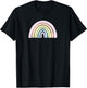 Pastel Rainbow, Cute Graphic top Short Sleeve for Woman T-Shirt - T-Shirt | Black