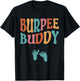 Funny Pregnancy Workout Retro Pregnant Mom Burpee Buddy T-Shirt - T-Shirt | Black