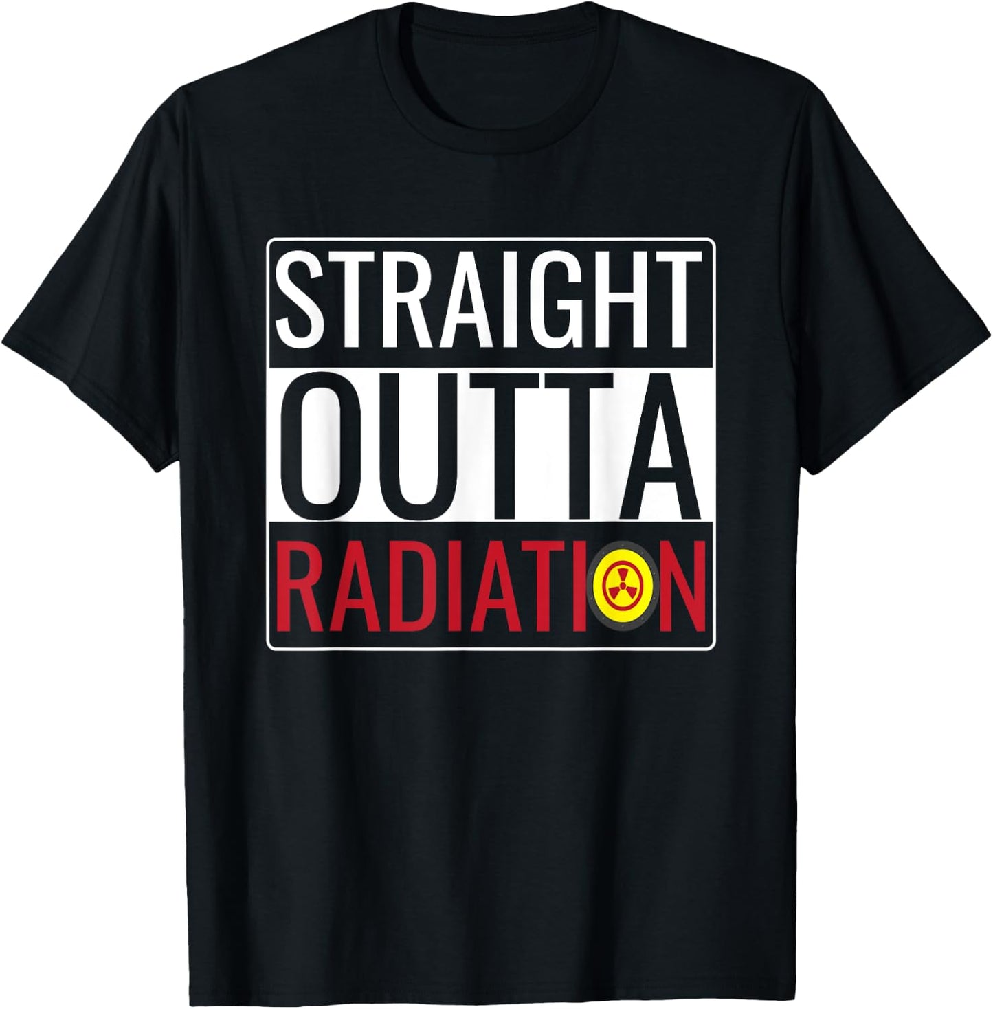 Straight Outta Radiation Shirt Chemotherapy Survivor Cancer T-Shirt - T-Shirt | Black