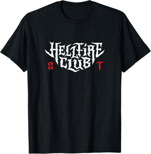 Stranger Things Vintage Retro Hellfire Club Spooky Logo T-Shirt - T-Shirt | Black