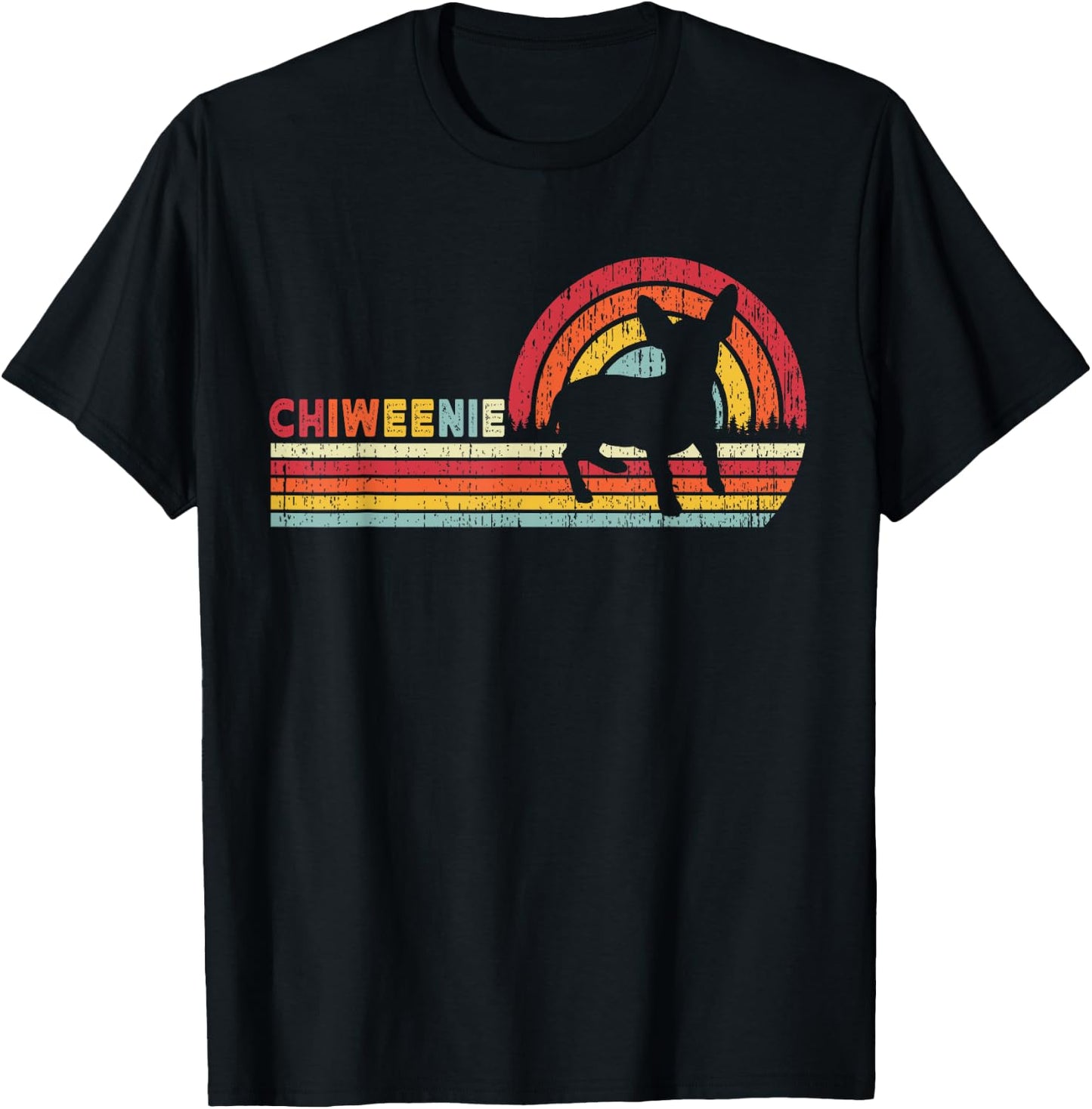 Vintage Chiweenie Dog Lovers Owner Funny Chiweenie T-Shirt - T-Shirt | Black