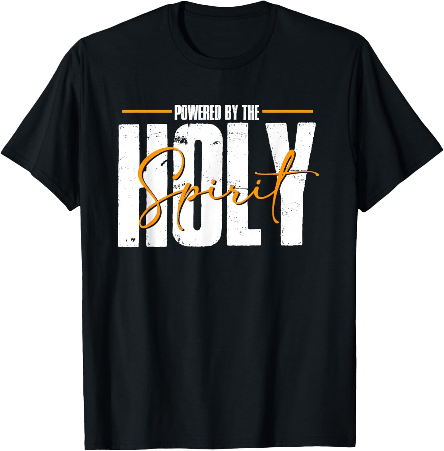 Powered By The Holy Spirit | God Jesus Religion | Believer T-Shirt - T-Shirt | Black
