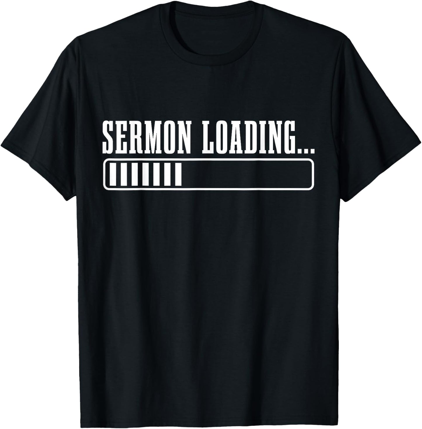 Pastor Sermon Loading Funny Preacher Bible Christian Faith T-Shirt - T-Shirt | Black