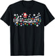 Music Teacher Christmas Santa Music Teaching Xmas Party T-Shirt - T-Shirt | Black
