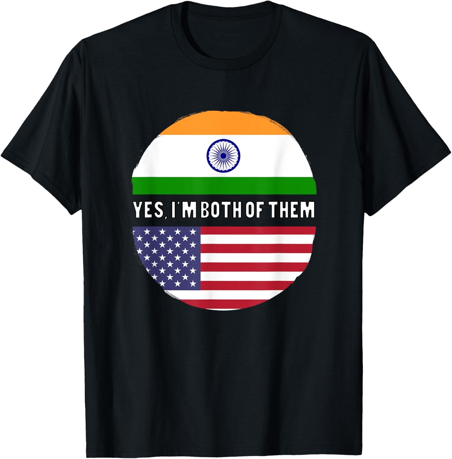 America USA American India Indian Mixed DNA Flag T-Shirt - T-Shirt | Black