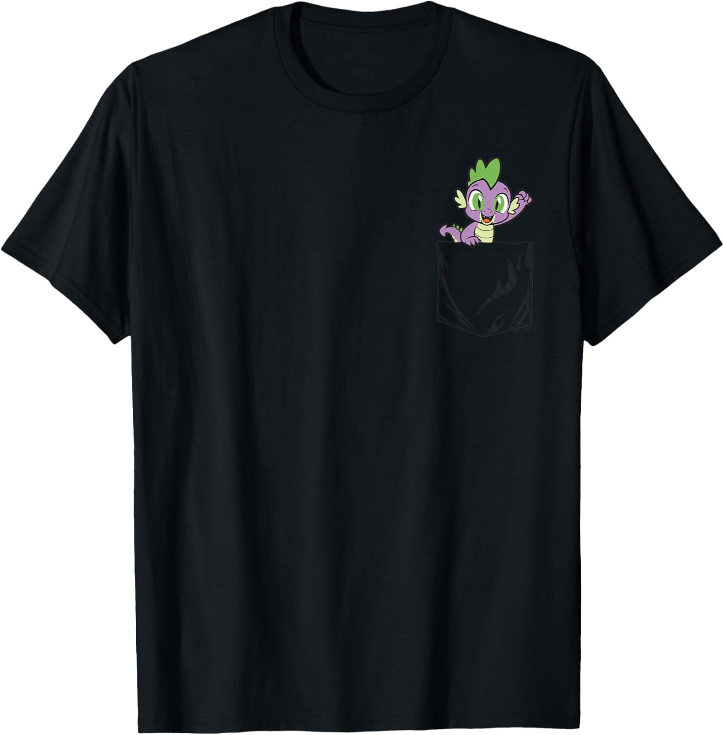 My Little Pony: Friendship is Magic Spike Dragon Pocket T-Shirt - T-Shirt | Black