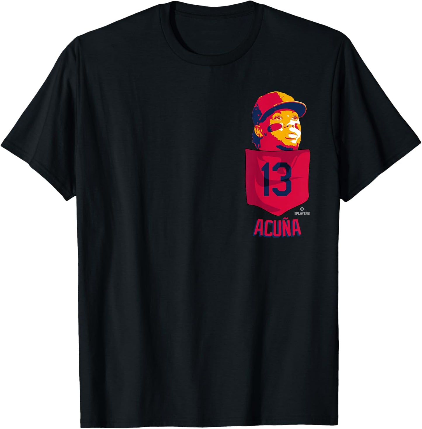 Ronald Acuna Jr. Atlanta Baseball Pocket MLBPA T-Shirt - T-Shirt | Black