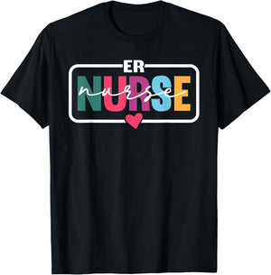 ER Nurse Gifts Emergency Nurse Emergency Room Department T-Shirt - T-Shirt | Black