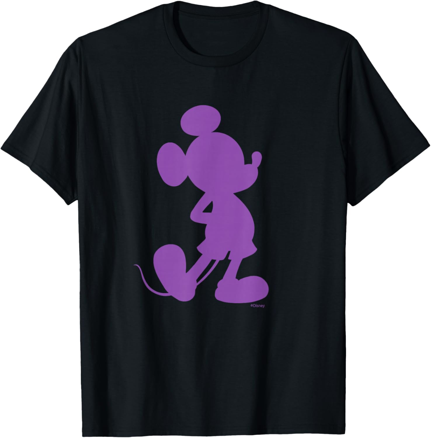 Disney Mickey Mouse Pride Classic Pose Purple Icon Fill T-Shirt - T-Shirt | Black