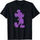 Disney Mickey Mouse Pride Classic Pose Purple Icon Fill T-Shirt - T-Shirt | Black