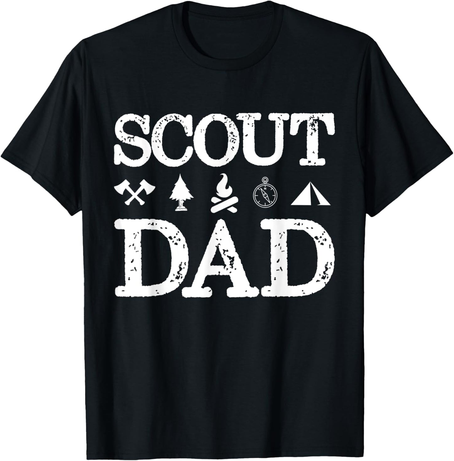 Scout Dad Scouting Troop Supporter Camping Scouting Dad T-Shirt - T-Shirt | Black