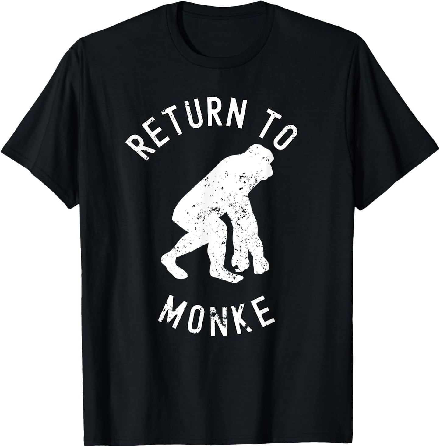 Return To Monke Meme T-Shirt - T-Shirt | Black