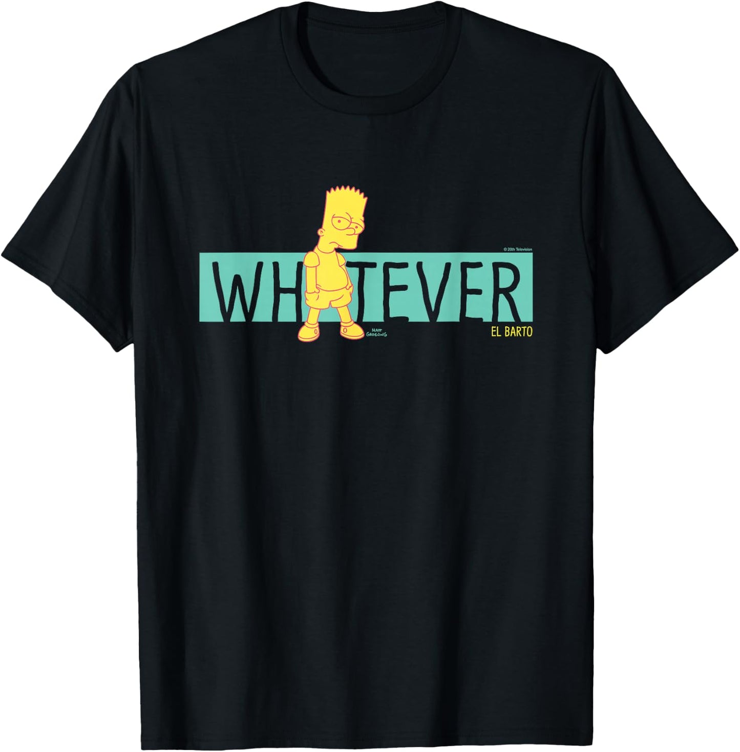 The Simpsons Bart Simpson Whatever El Barto T-Shirt - T-Shirt | Black