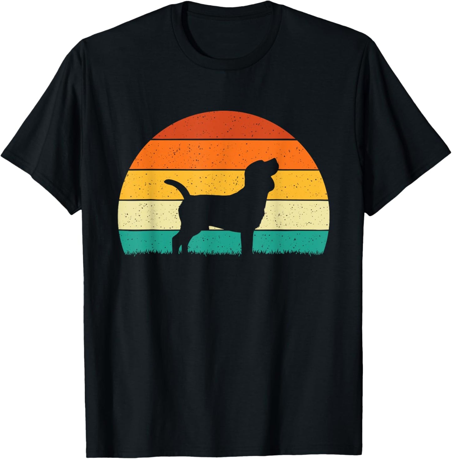 Retro Vintage Beagle - Dog Lover Animal Lover Puppy T-Shirt - T-Shirt | Black