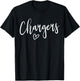 Chargers School Chargers Sports Team Women's Chargers T-Shirt - T-Shirt | Black