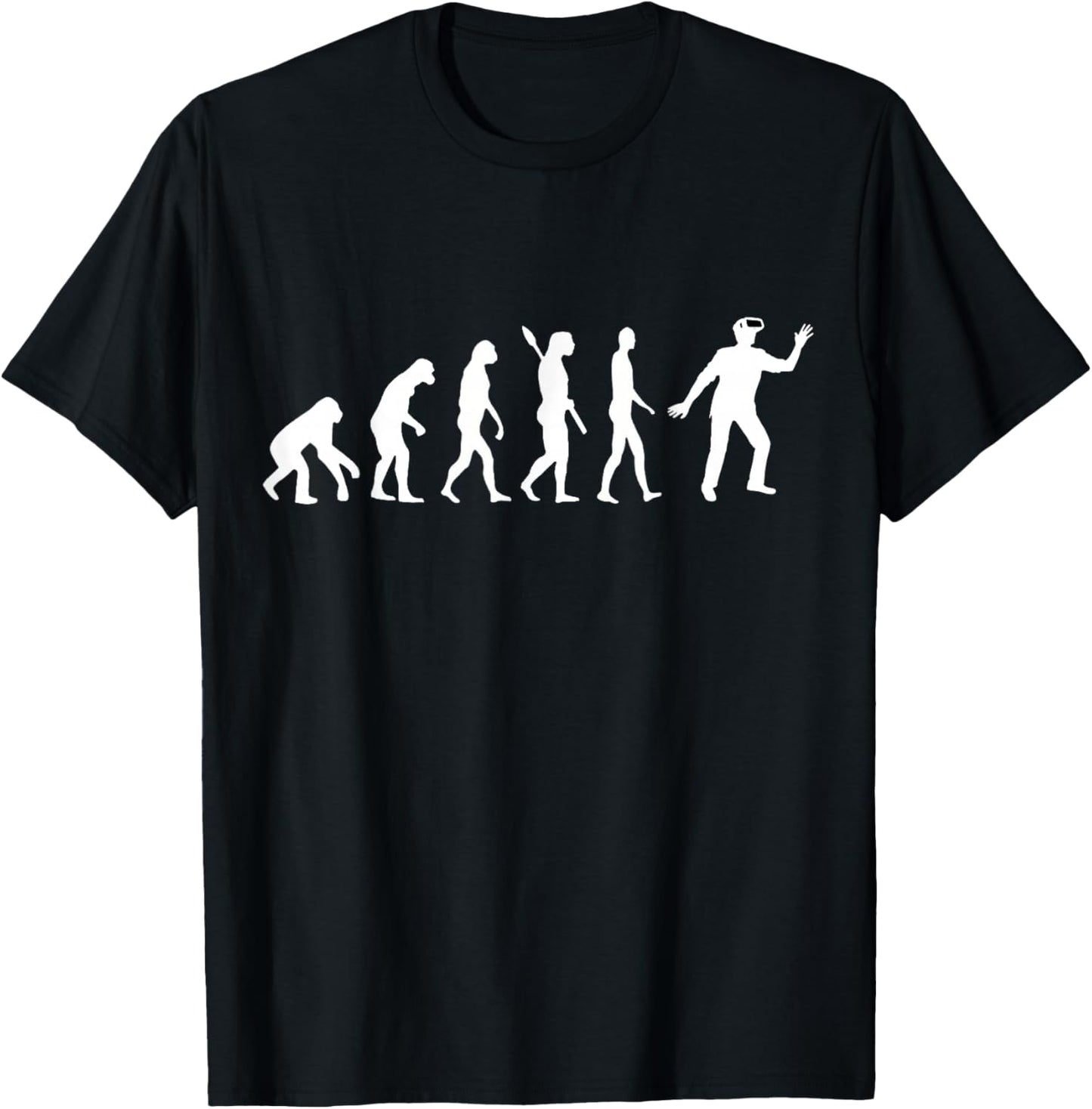 VR Gamer VR Developer Evolution VR Gaming Virtual Reality T-Shirt - T-Shirt | Black