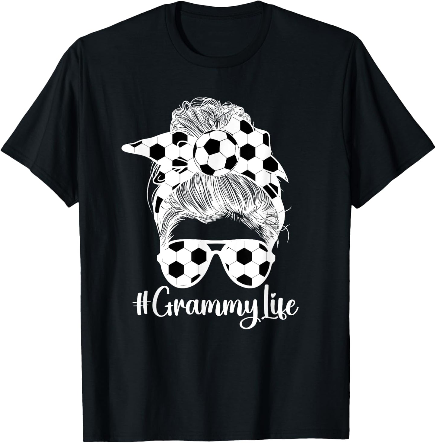 Grammy Life Soccer Grammy Of A Soccer Player Grammy T-Shirt - T-Shirt | Black