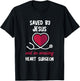 Saved By Jesus Heart Patients Survivor Open Heart Surgery T-Shirt - T-Shirt | Black