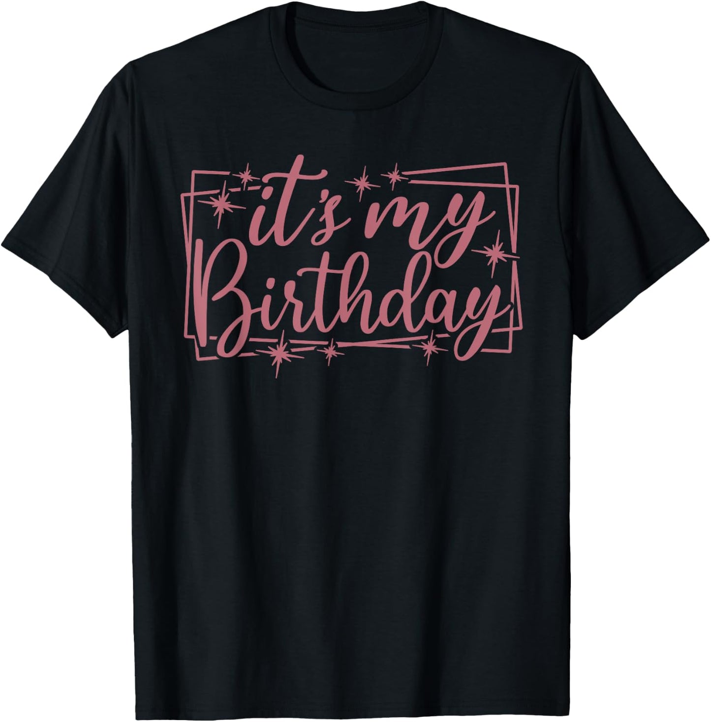 It's My Birthday And Girls Cute Birthday Party T-Shirt - T-Shirt | Black