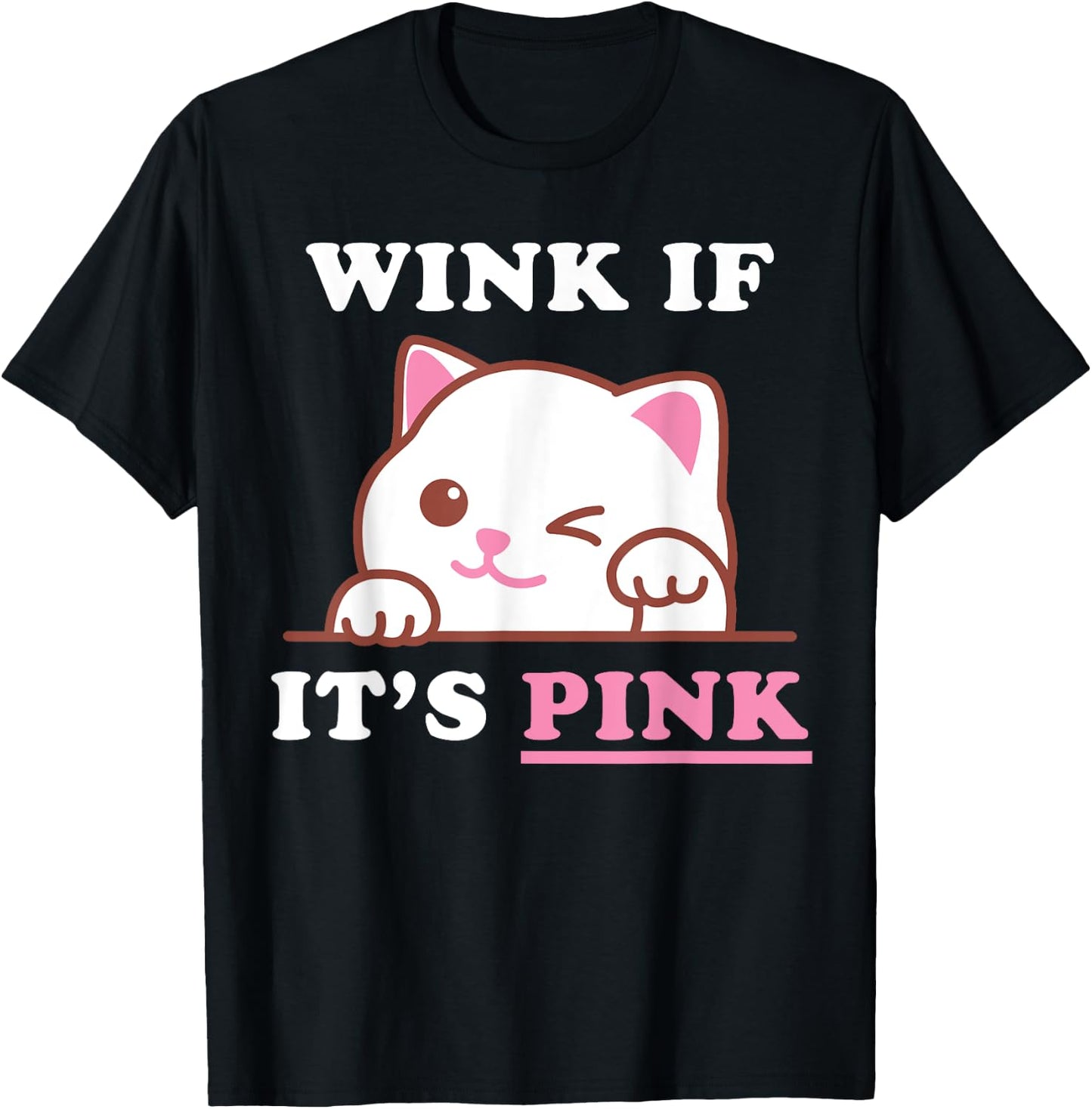 Funny Adult Humor Cute Cat Cool Pink Shocker Dirty Sex Quote T-Shirt - T-Shirt | Black