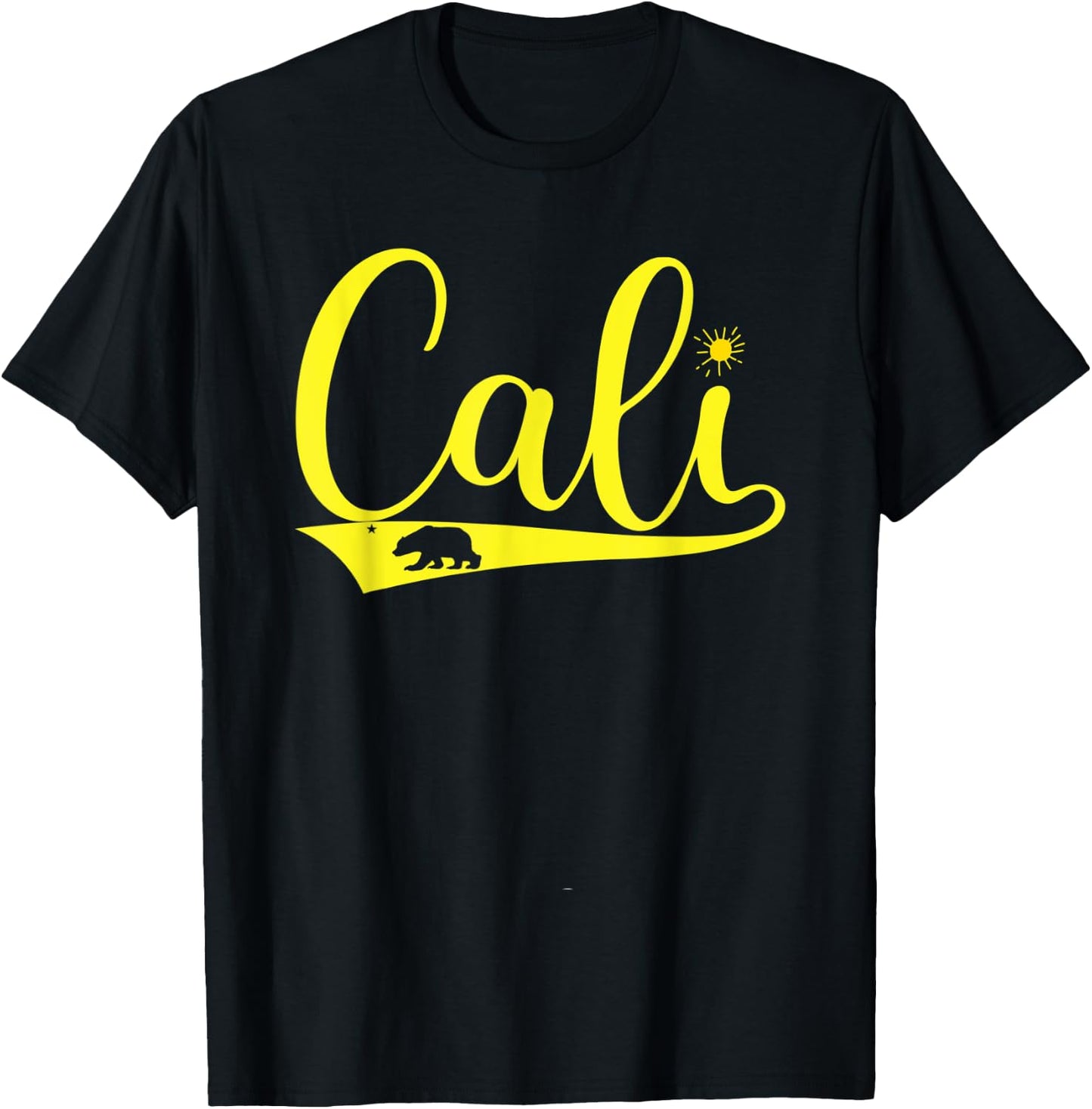 Cali California Bear CA Republic T-Shirt - T-Shirt | Black