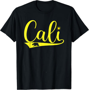 Cali California Bear CA Republic T-Shirt - T-Shirt | Black