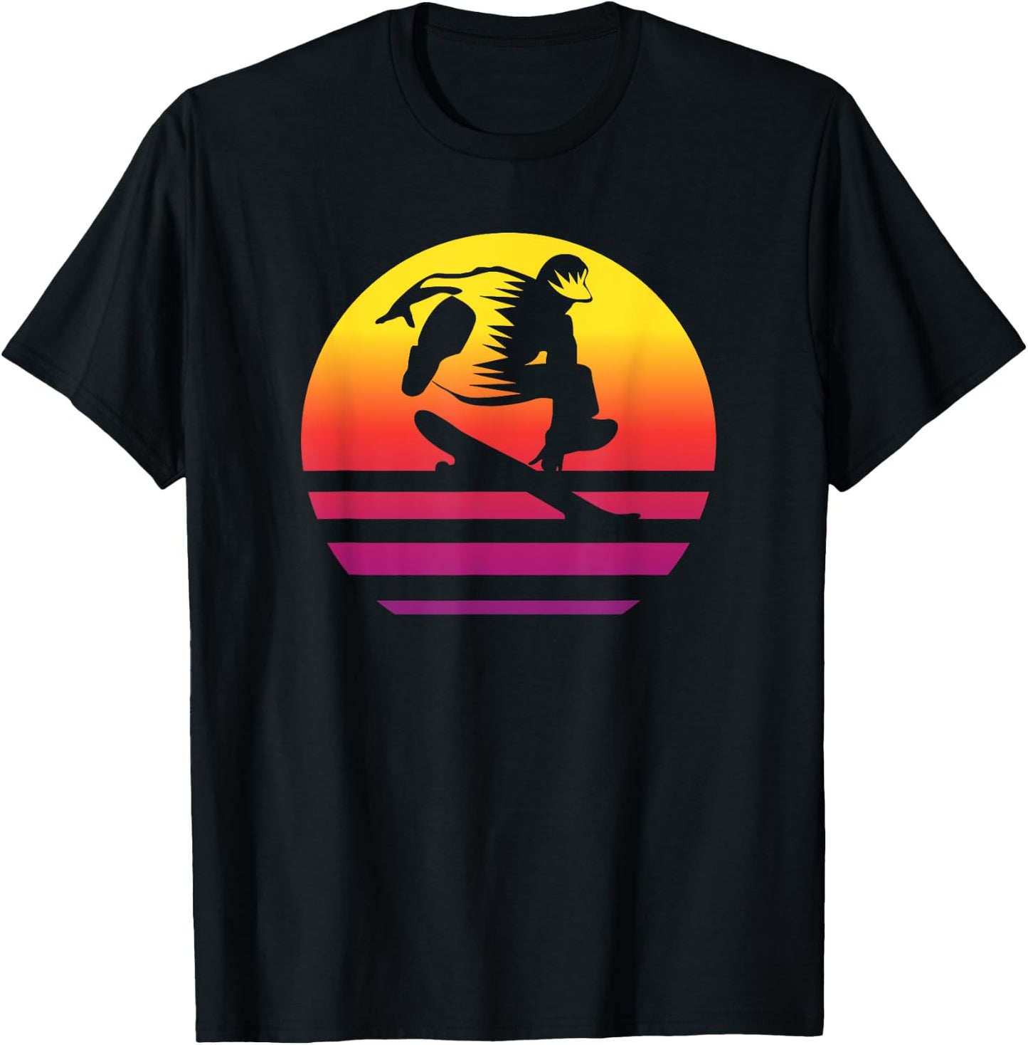 Skateboarding Retro Style Vintage T-Shirt - T-Shirt | Black