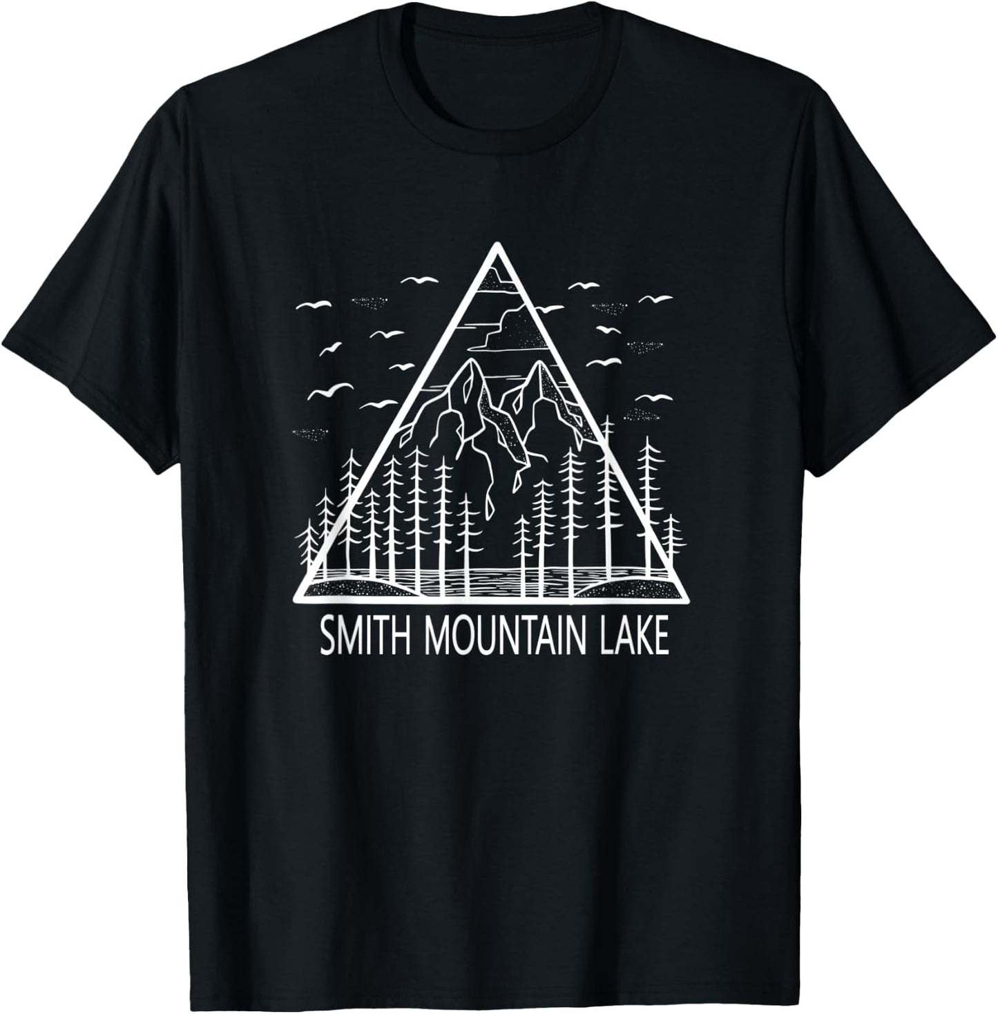 Smith Mountain Lake Camping Hiking Fishing T-Shirt - T-Shirt | Black