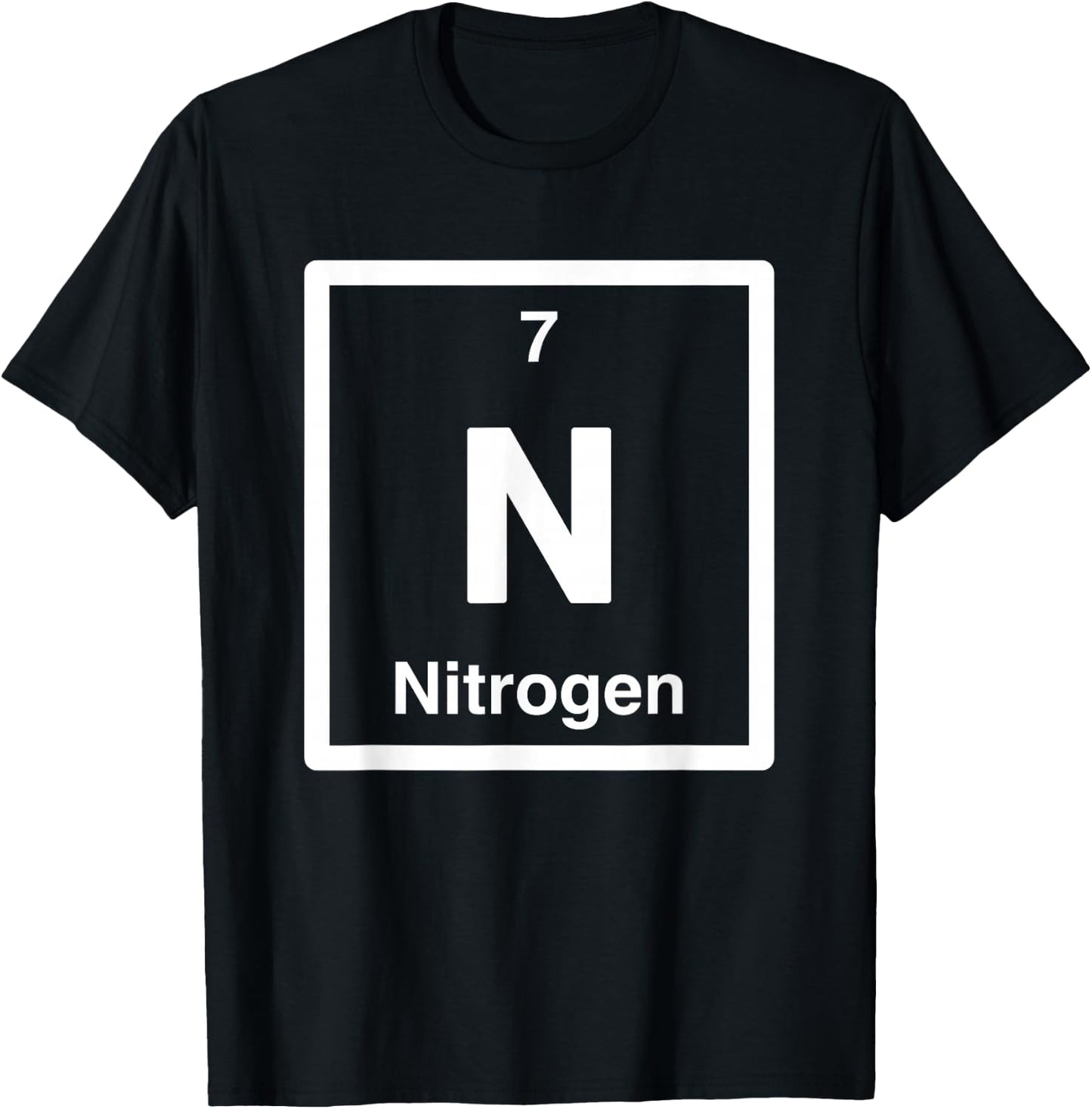 Nitrogen, N Periodic Table of Elements Science Gifts T-Shirt - T-Shirt | Black