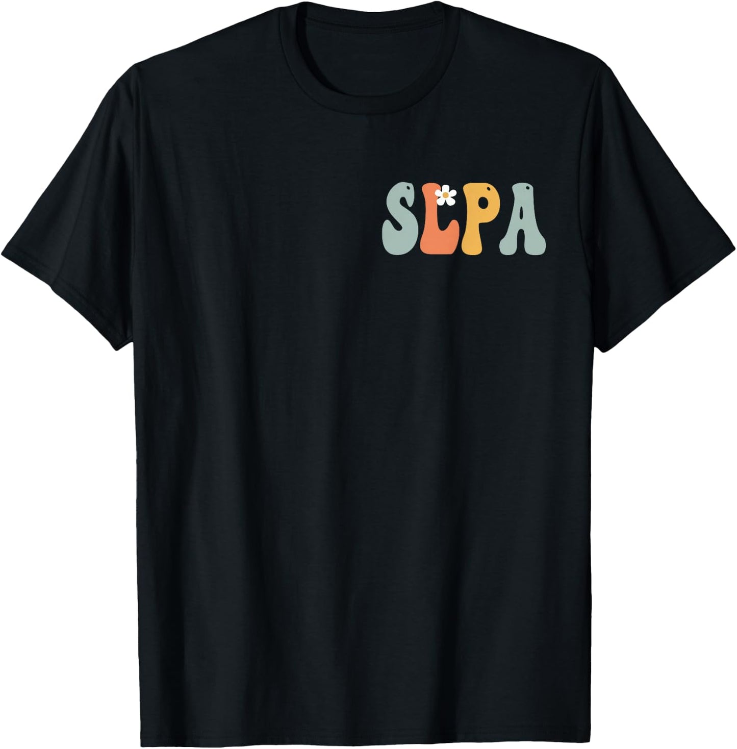 SLPA Retro Groovy Vintage Women Happy First Day Of School T-Shirt - T-Shirt | Black