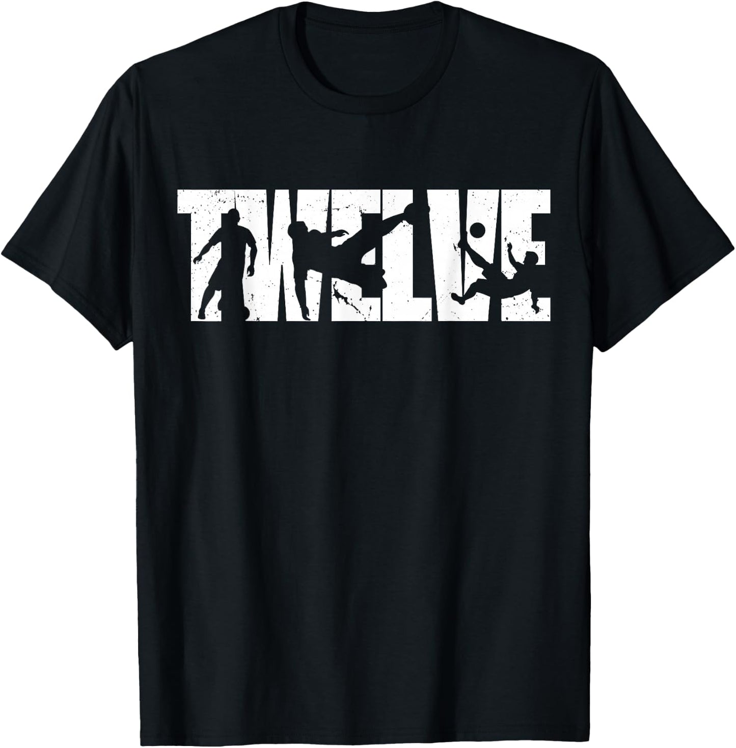 12th Birthday Retro Soccer 12 Years Old Boy Girl T-Shirt - T-Shirt | Black
