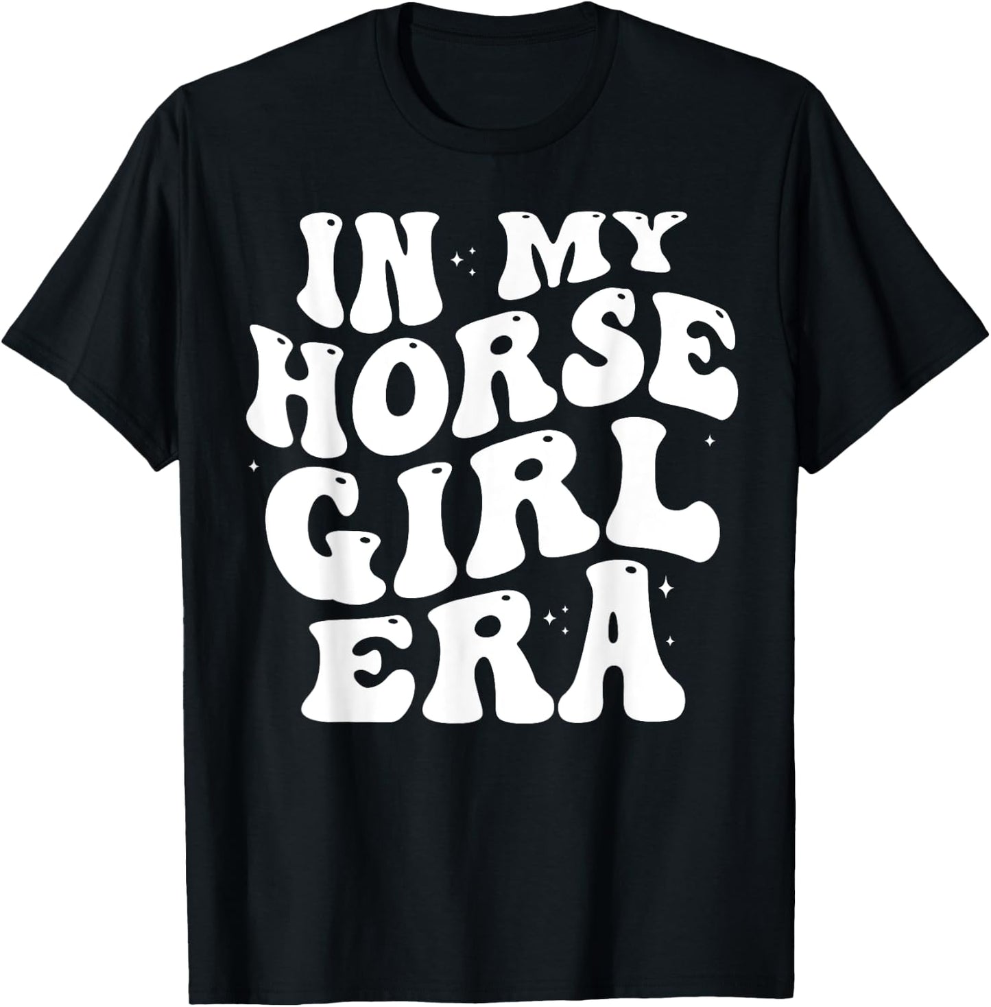 In my horse girl era Equestrian Horseback Riding girls retro T-Shirt - T-Shirt | Black