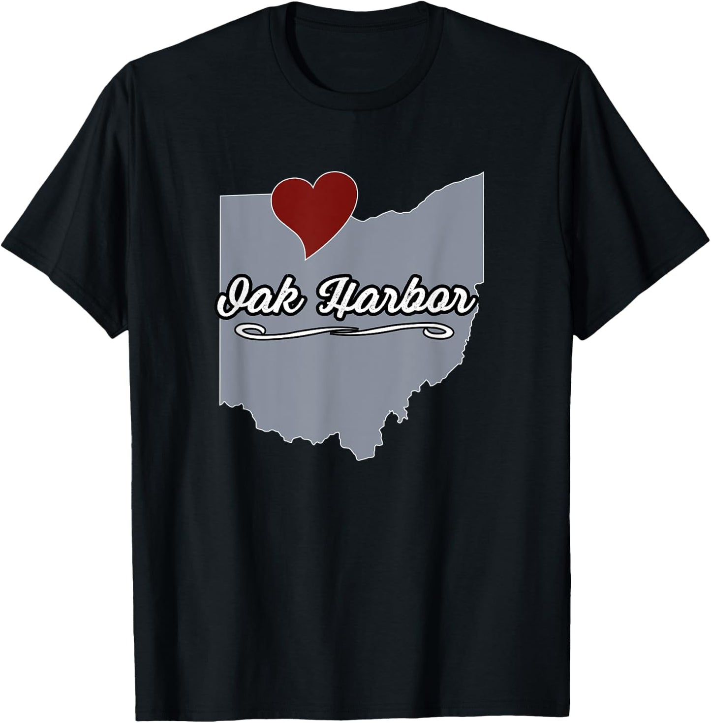 Oak Harbor - Ohio | OH City State USA - Cute Souvenir T-Shirt - T-Shirt | Black