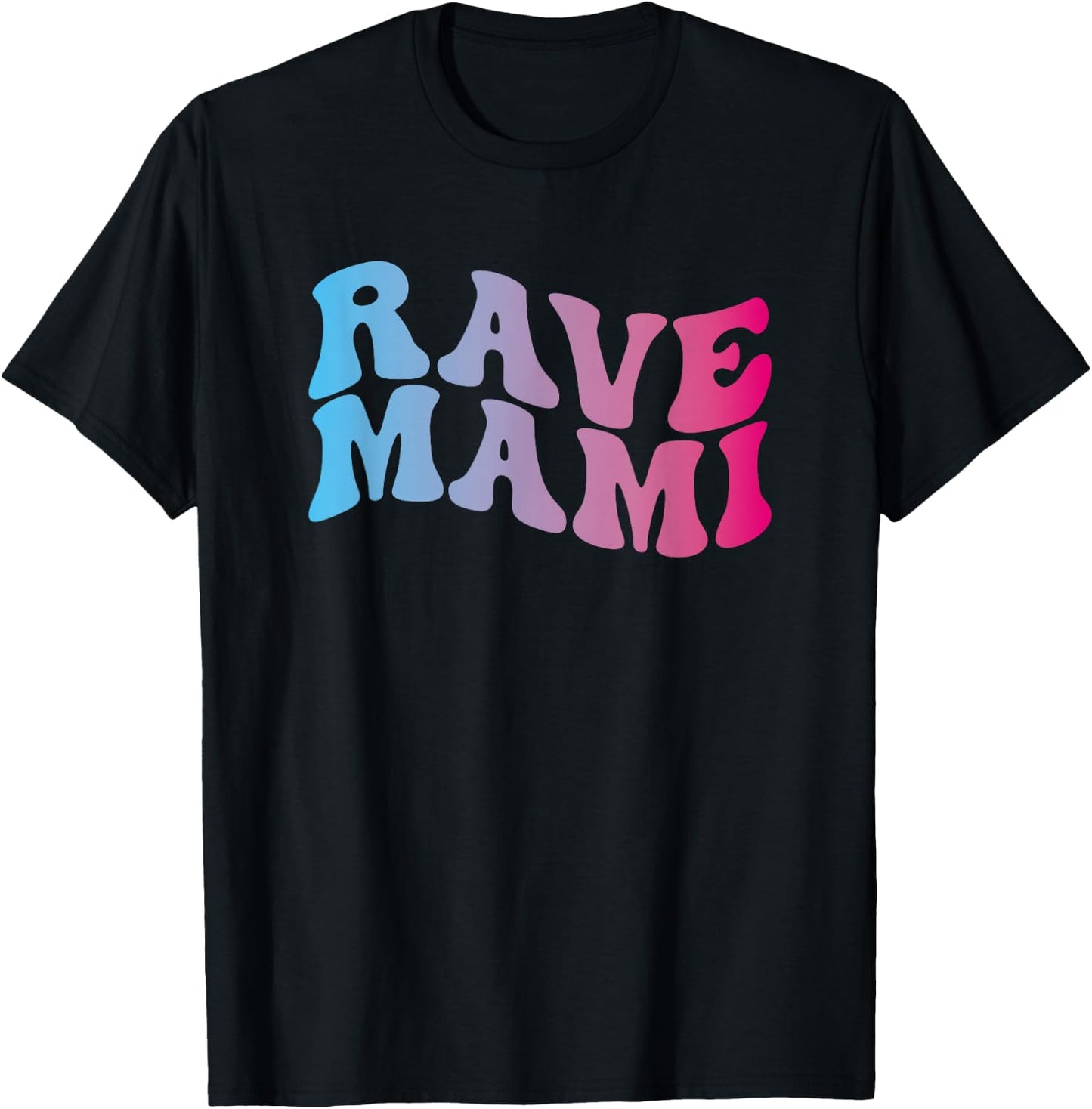 Rave Mami - EDM Music Festival Raver Mama Mother Groovy T-Shirt - T-Shirt | Black