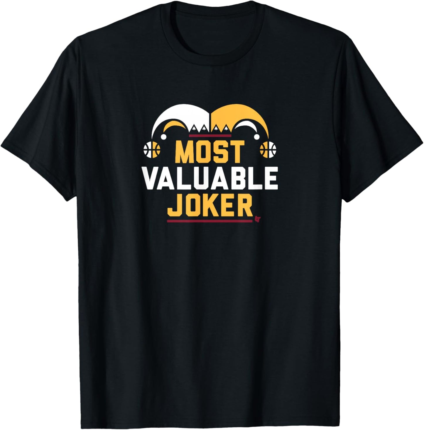 BreakingT Most Valuable Joker - Denver Basketball T-Shirt - T-Shirt | Black