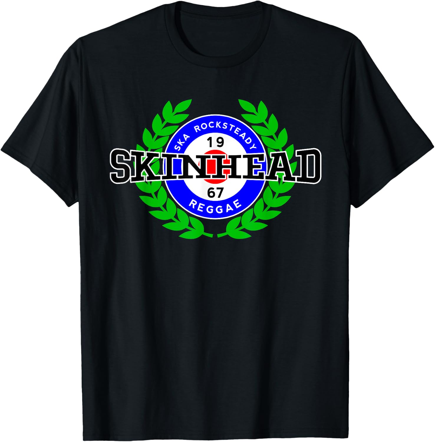 SKINHEAD Ska Rocksteady Reggae Old School UK Skins Mod Punk T-Shirt - T-Shirt | Black