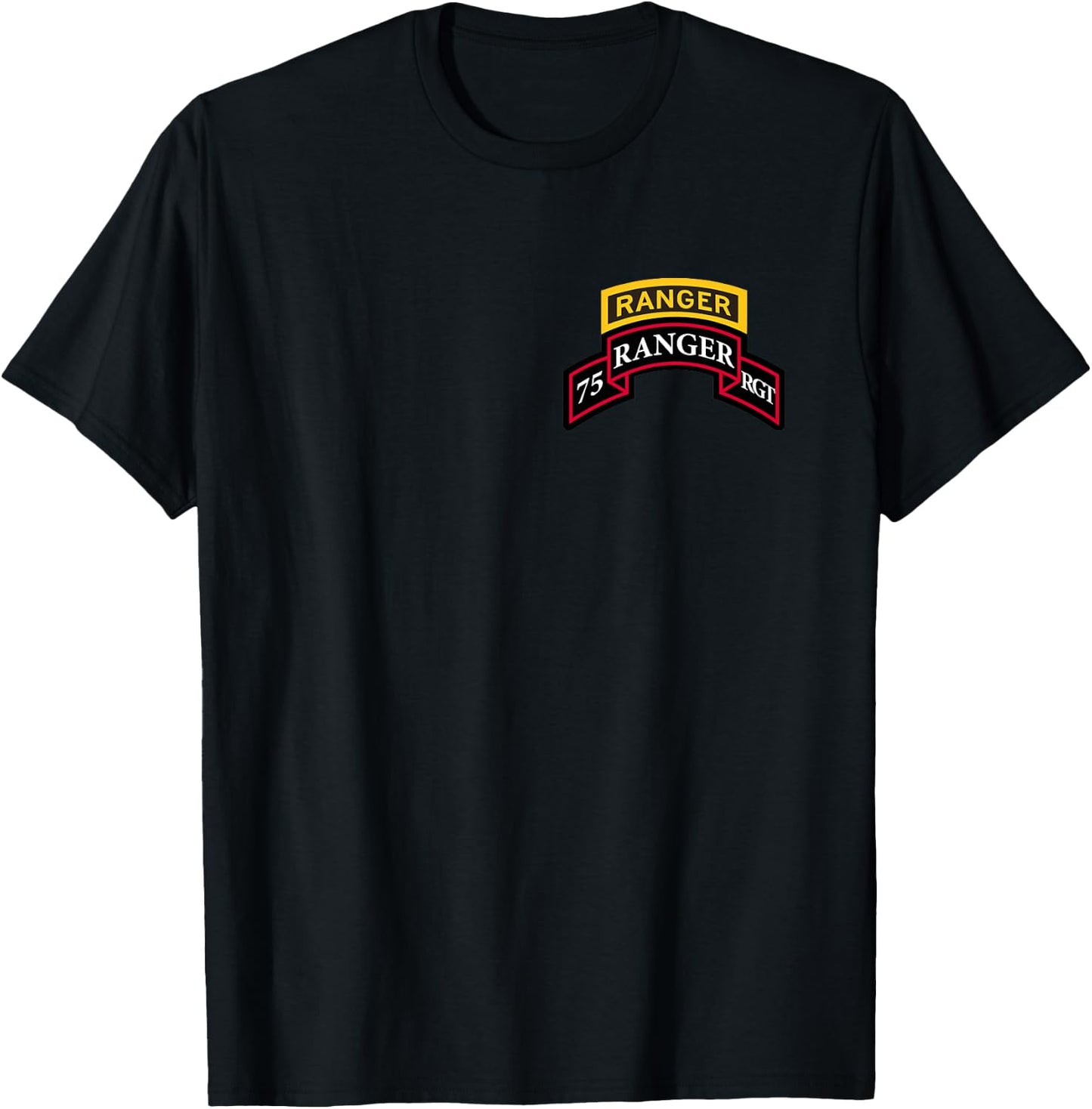 Army Ranger - 75th Ranger Scroll & Tab for Boys, Girls, Kids T-Shirt - T-Shirt | Black