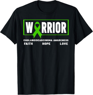 Cholangiocarcinoma Awareness - Cholangiocarcinoma Warrior T-Shirt - T-Shirt | Black