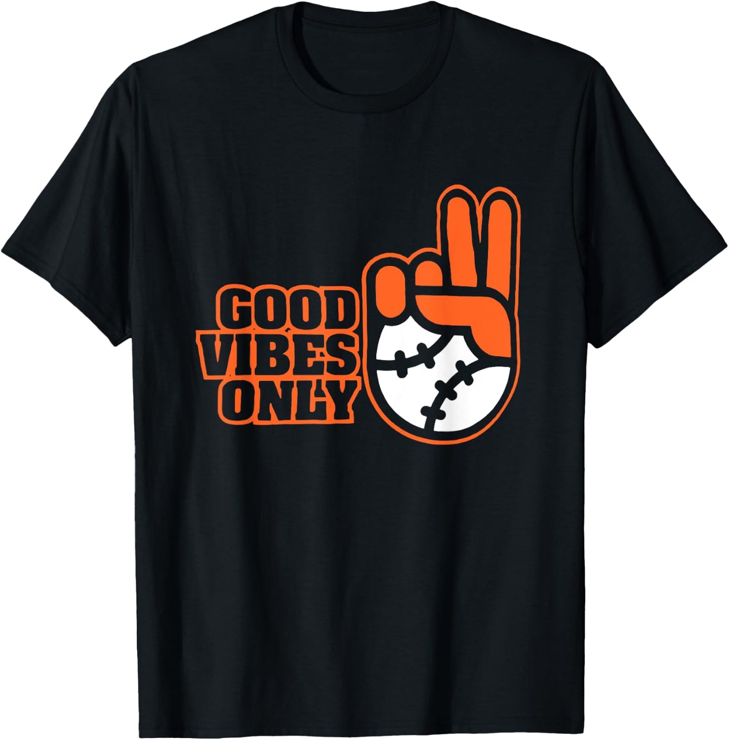 Good Vibes Funny Only Baseball Lover Women T-Shirt - T-Shirt | Black