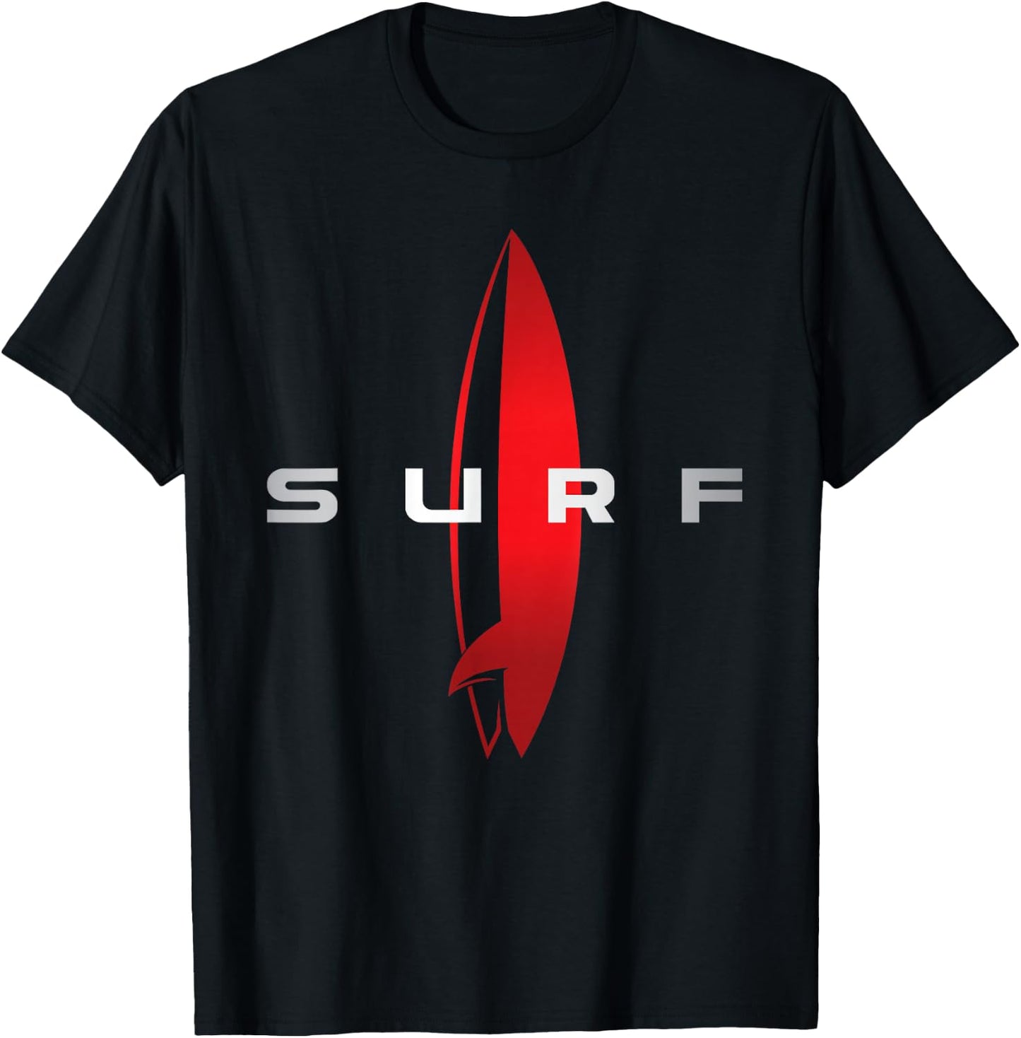 Surf - Beach Surfing Surfboarding Beach Surfboard Surfers Men Women Kids T-Shirt - T-Shirt | Black
