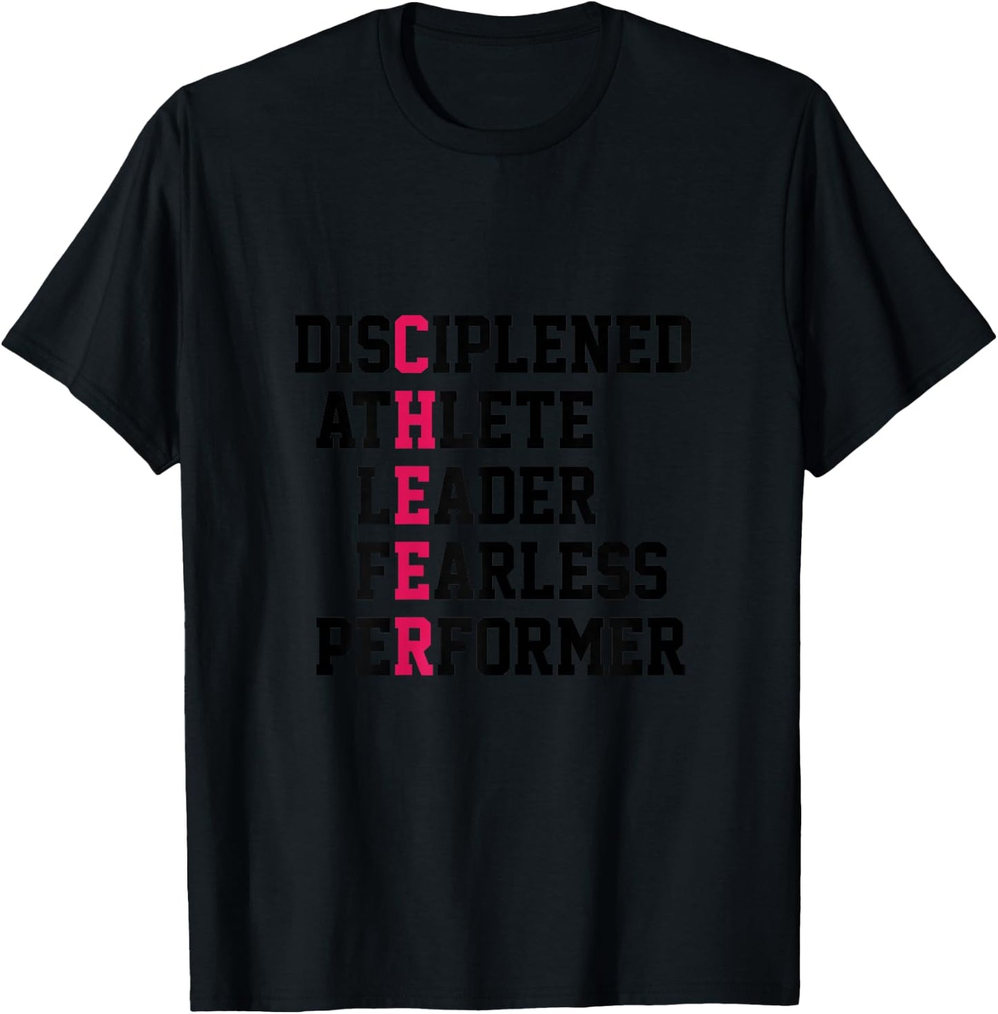 Cheer Discipline Athlete Leader Cheerleading Sports Gymnast T-Shirt - T-Shirt | Black