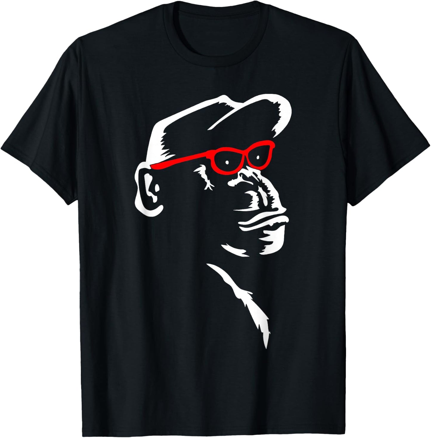 Monkey With Red Glasses Funny Animal Lover Cool T-Shirt - T-Shirt | Black